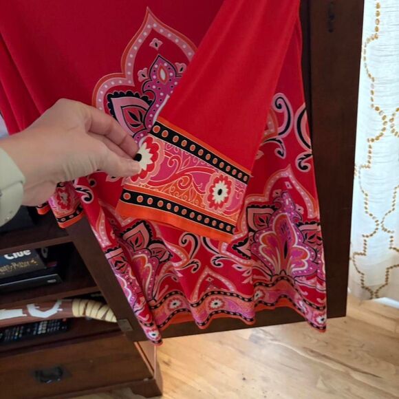 London Times 3/4 Sleeve Dress Size 12 Eclectic Global Colorful - Picture 4 of 4